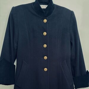 Christian Dior  coat with gold logo buttons